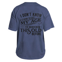 Herren-T-Shirt aus gewaschener 230 g schwerer Baumwolle im Retro-Stil