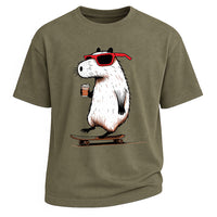 Skater Hamster Cool Purple Tee