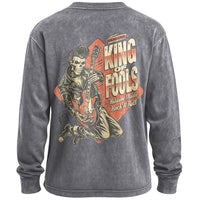 Maglietta a maniche lunghe con chitarra scheletro King of Fools
