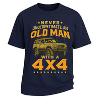 Old Man With A 4x4 Off-Road Graphic Short-Sleeve T-Shirt
