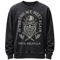 Felpa con teschio guerriero vichingo Until Valhalla